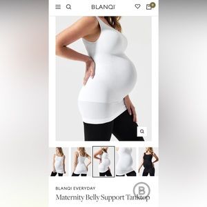 Blanqi maternity tank top in white-medium